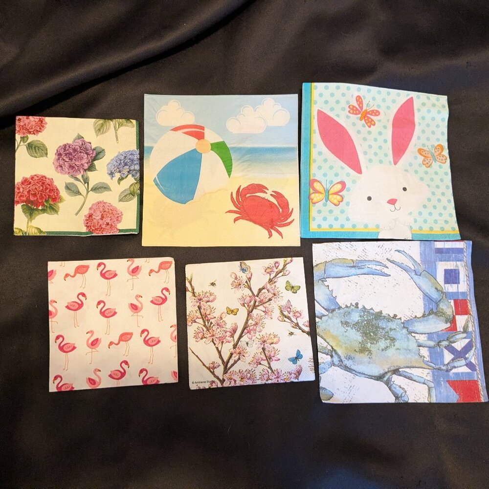 27 napkins for decopauge, scrapbooking, journaling